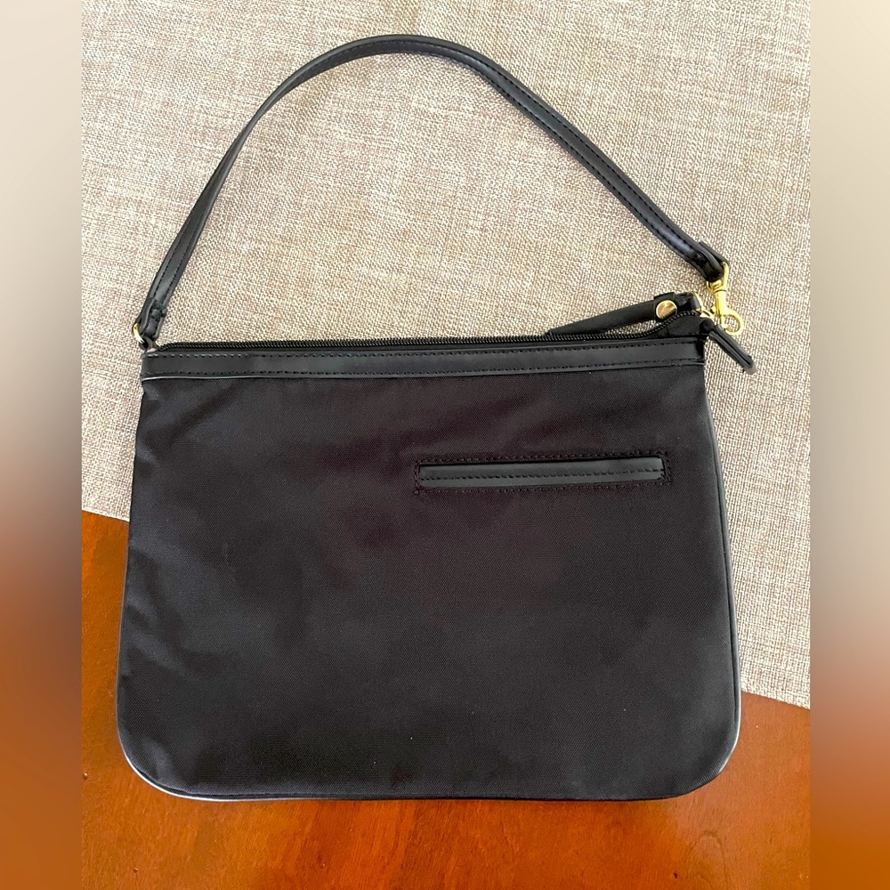 Black Nylon and Leather Convertible Wristlet